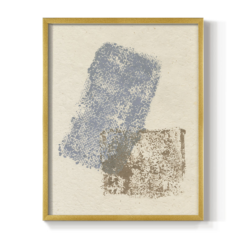 Impression encadrée Scrim I embelli - bois massif, H 20 po x l 16 po, Or