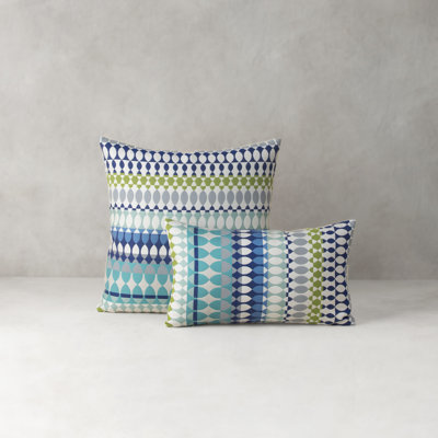 Modern Oval Ocean Pillow Cover & Insert
