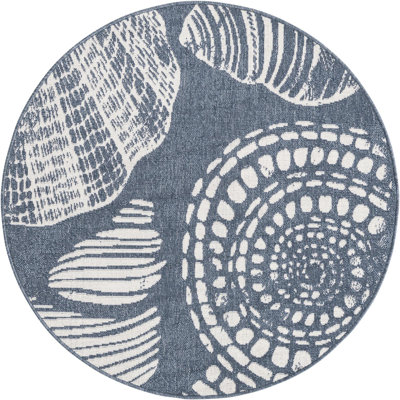 Tapis bleu marine intérieur / extérieur Amaro