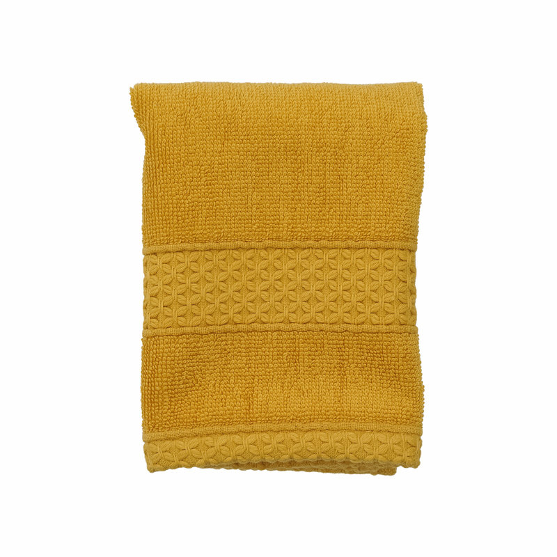 Aaidah Plush Washcloth, Mustard