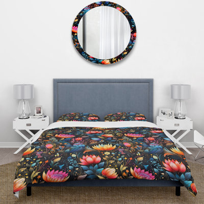 Neon Botany Botanical Motif I - Ensemble de housse de couette botanique