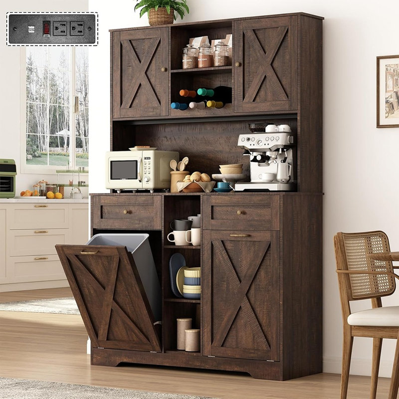 Armoire de rangement de 71 po de hauteur et 47 po de large avec prises de courant, ...