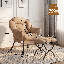 Chaise avec accoudoirs rembourrée avec repose-pieds et repose-pieds moderne-100764242