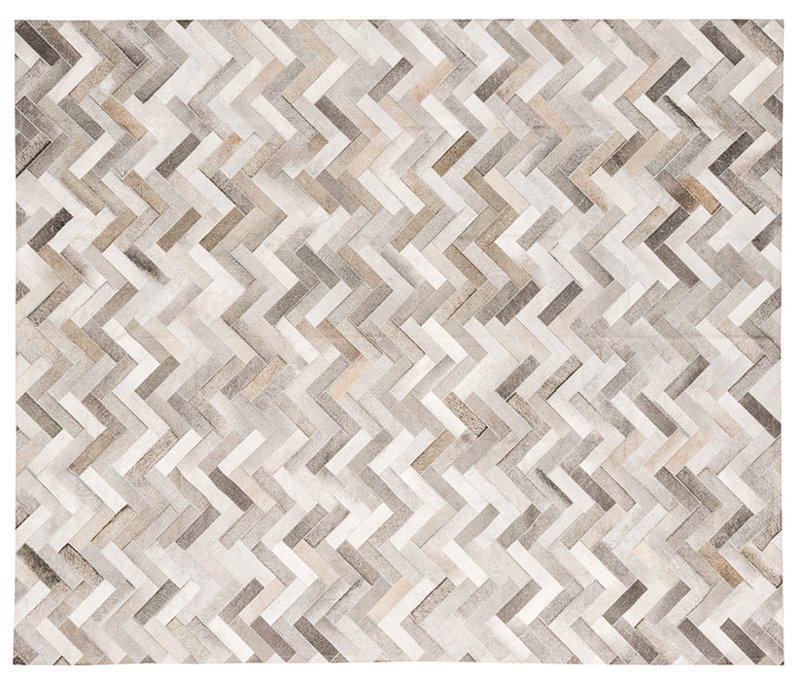 Art Hide Cowhide Area Rug in Gray, Rectangle 10' x 14'