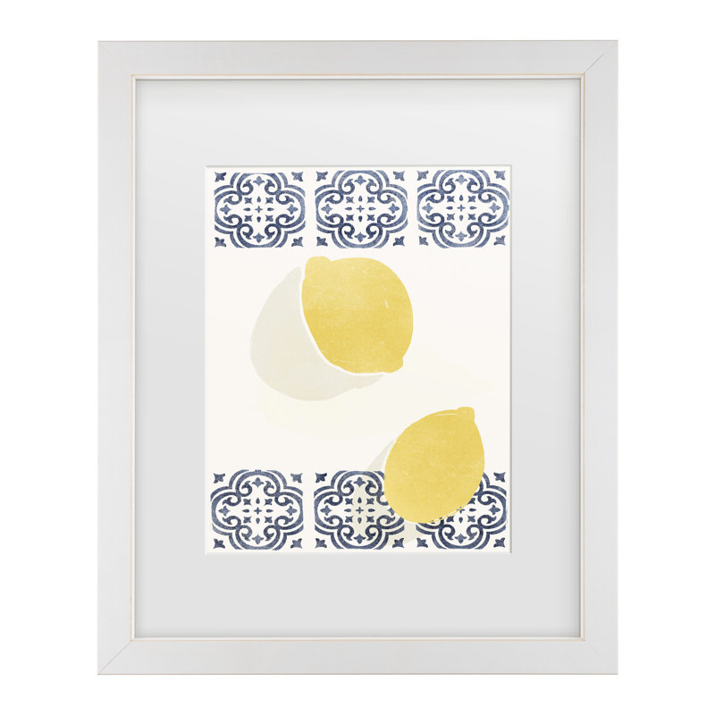 Œuvre encadrée «ologue bolu yuyu pont citrons et azulejos », H 22 po x l 18 po