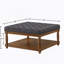 Repose-pieds carré rembourré capitonné avec repose-pieds-473774890