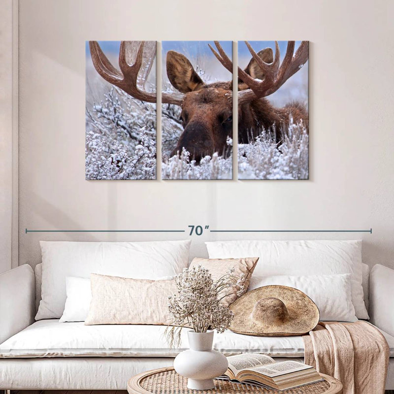 Hiding Moose, 28" H x 45" W