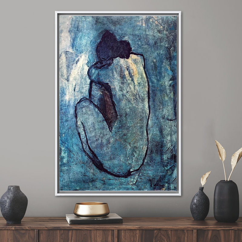 Print on Canvas, White, 70 cm H x 50 cm W, Framed Print without Mat