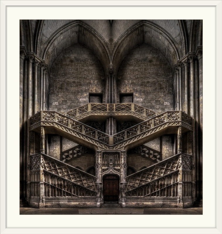 «Straub 'Tribute to Escher» par Jacek Stefan, reproduction de photo, H 16 po x l 16 po x P 1,25 po, Toile