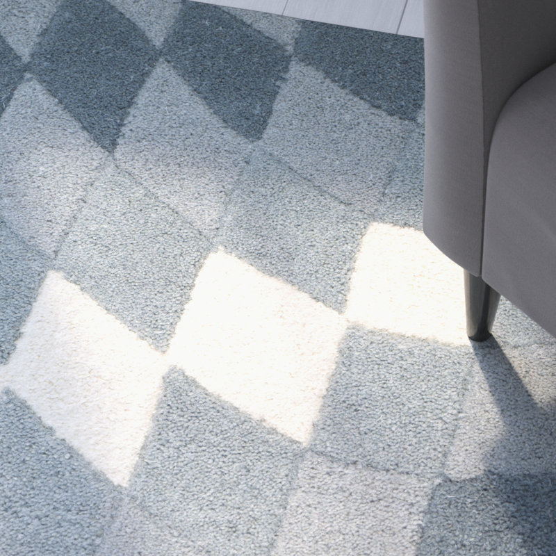 Aviesel Soho Hand Tufted Wool And Viscose Geometric Rug, Rectangle 2'9" x 4'9"