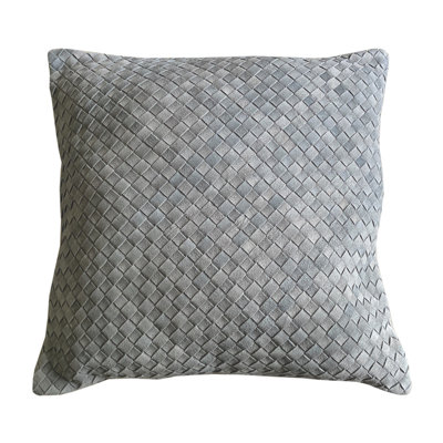Checkered Suede Throw Pillow
