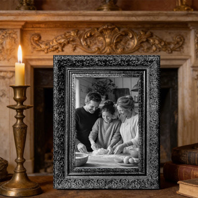Cadre photo 1 pièce noir pour décor de photos et de bureau 5 po x 7 po
