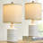 18" Modern Ceramic Mini Classic Table Lamp,elegant,office,living Room,dining Room,bedroom,white