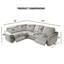 Canapé modulaire inclinable électrique 4 pièces avec rangement Devil-2083222281