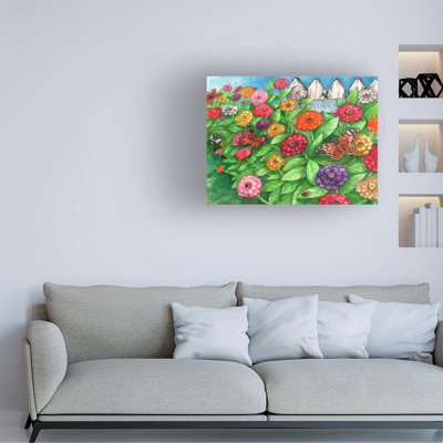 Bolog Melinda Hipsher Zinnias Blossom Canvas Art
