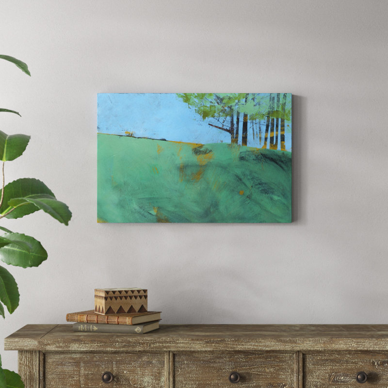 Token Trees Three by Paul Bailey - Painting Print, 51cm H x 76cm W, Wrapped Canvas