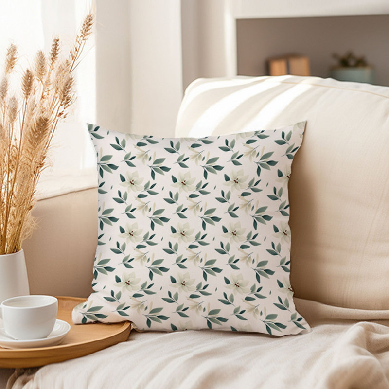 Botanical Flower & Plants Pattern Plants Cottage & Cottagecore, 18"H x 18"W