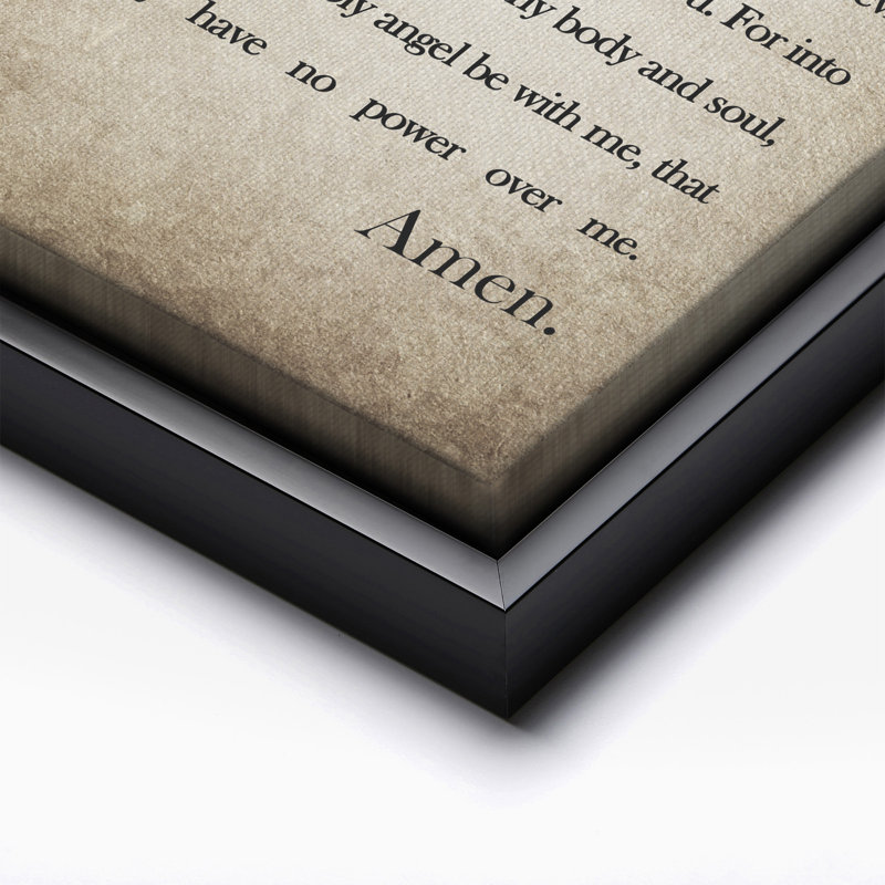 Luther's Morning Prayer, Black Framed, Canvas, 24"H x 32"W