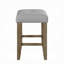 Tabouret de bar moderne en similicuir gris avec tabourets de comptoir capitonnés