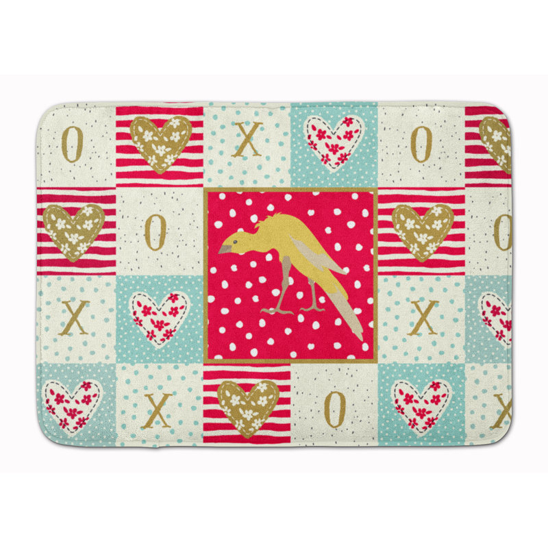 Love Memory Foam Kitchen Mat, Canari bossu belge