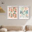 «Flow of Softness pair», ensemble fantaisiste d'art mural encadré par Art Remedy, cadre blanc, 16 x 20-129920225-129920239