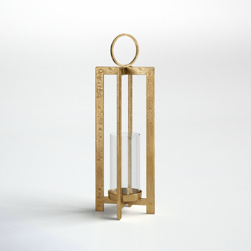 Barrow Lantern, 26" H x 8" W x 8" D, Gold