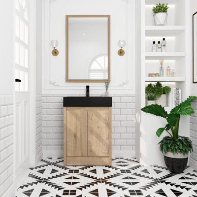 Meuble-lavabo simple 23,66 po avec comptoir en résine