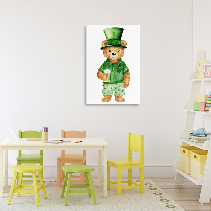 Toile d'ours de la Saint-Patrick, design par Amy Hall, H 30 po x l 20 po