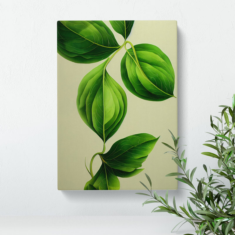 Plant Leaves No.3 - Wrapped Canvas Print, 60cm H x 40cm W x 3cm D