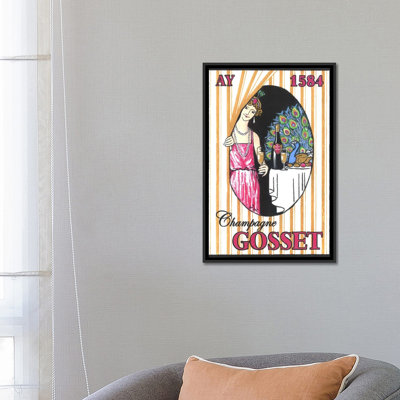 « rideaux wall », affiche rétro sur toile