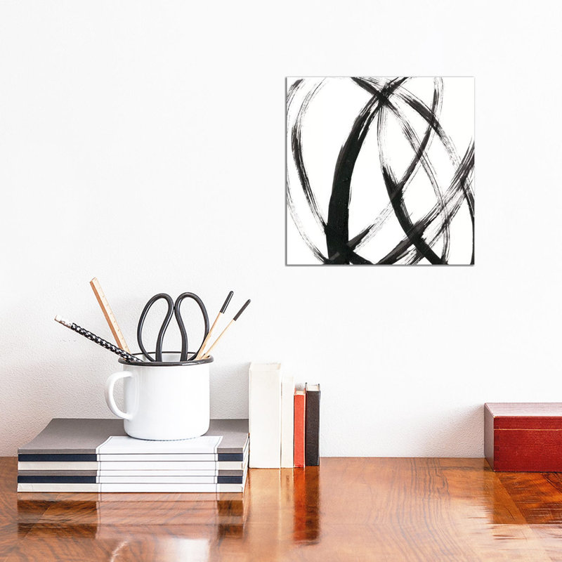 Linear Expression III by J. Holland - Wrapped Canvas Painting, 30.48 cm H x 30.48 cm W