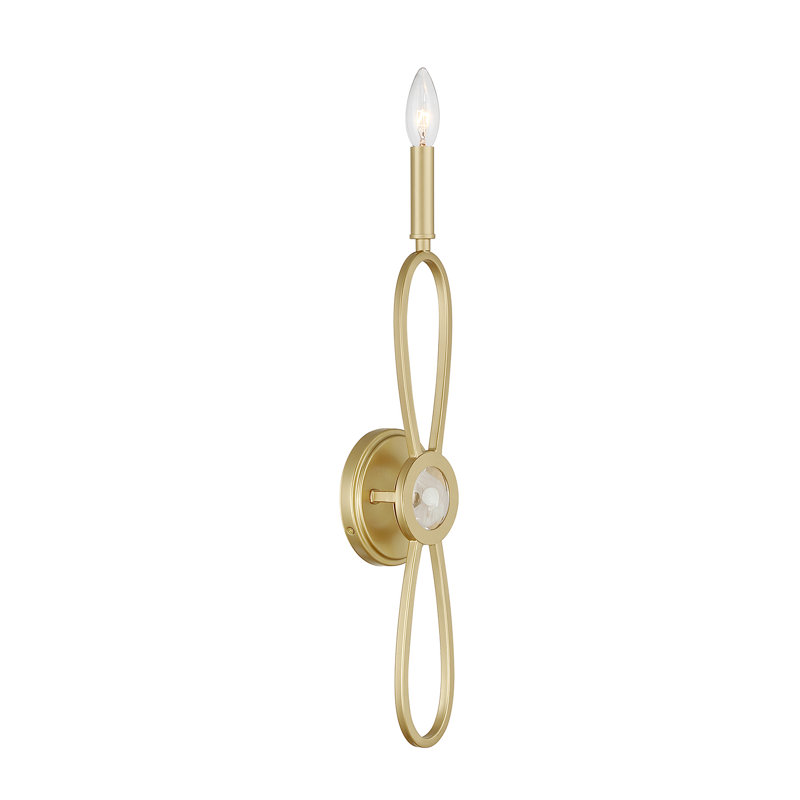Minette 1-Light Wall Sconce in Spun Gold, Spun Gold