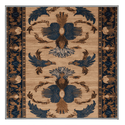 Machine Washable French Grey Area Rug