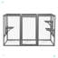 Cage à chat spacieuse en bois avec toit imperméable