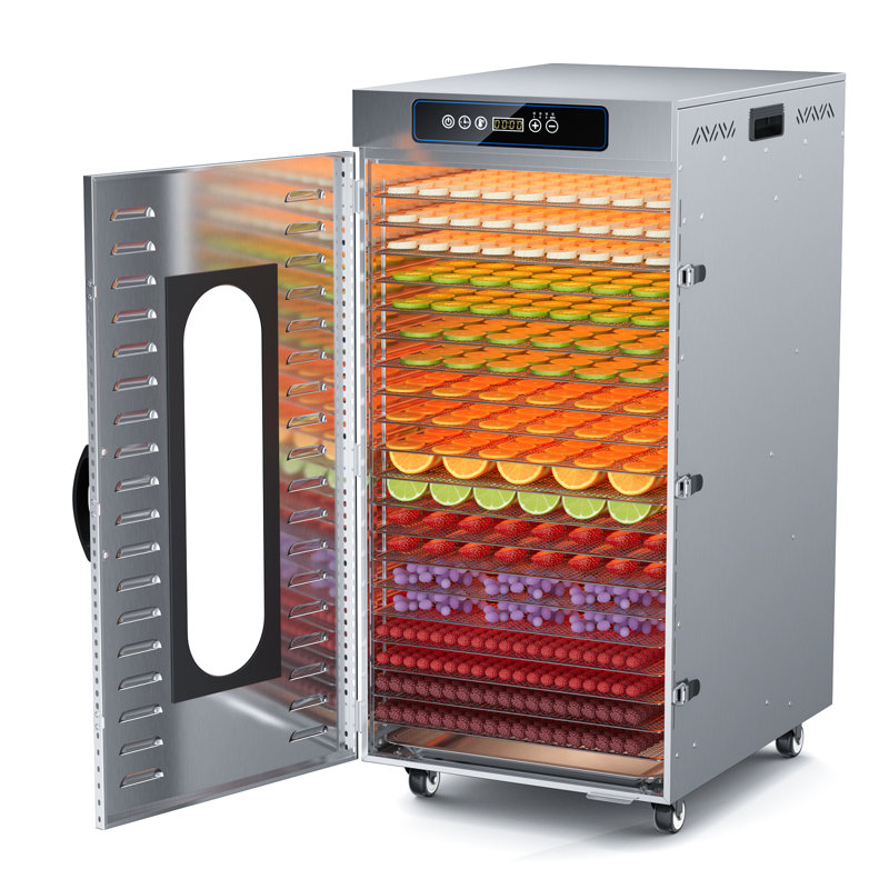 Commercial  Food Dehydrator -wifi Remote Control, 20 Trays,3 Custom Programs For Jerky, Herbs, Fruit