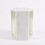Table d'appoint hexagonale en marbre naturel blanc-364920326