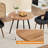  34.6 in. MDF Round Dining Table with Carbon Steel Legs (2-4 Seats)-1170948417