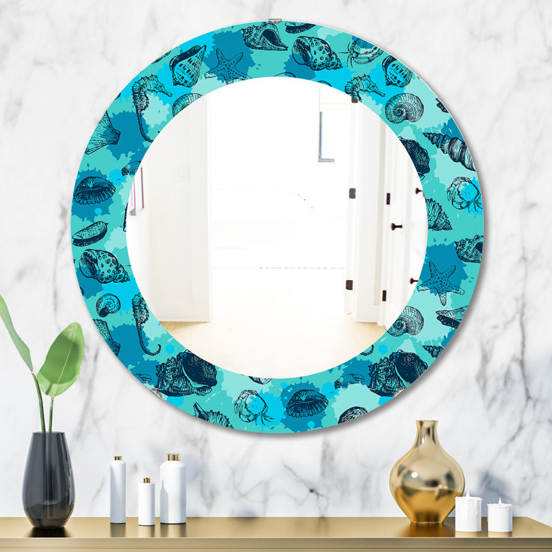 Miroir mural, H 31,5 po x l 31,5 po, Ocean