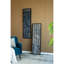 Art mural boîte décorative 15,5 "x 55" rectangulaire en forme de boîte de papier de riz, style transitionnel, ensemble de 2