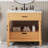 36" Bathroom Vanity With Ceramic Sink, Modern Bathroom Sink Cabinet With 2 Soft Close Doors And 3 Drawers, Free-Standing Bathroom Vanity With Solid Wood Legs And Large Space Storage-642365527