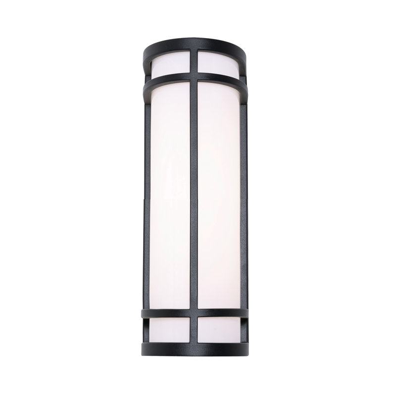 Applique murale d'extérieur à DEL Hyler, H 16 po x l 6 po x P 5,50 po, Noir, noir, noir, noir