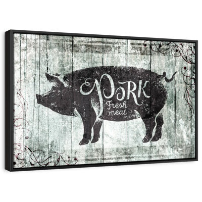Porc frais sur toile