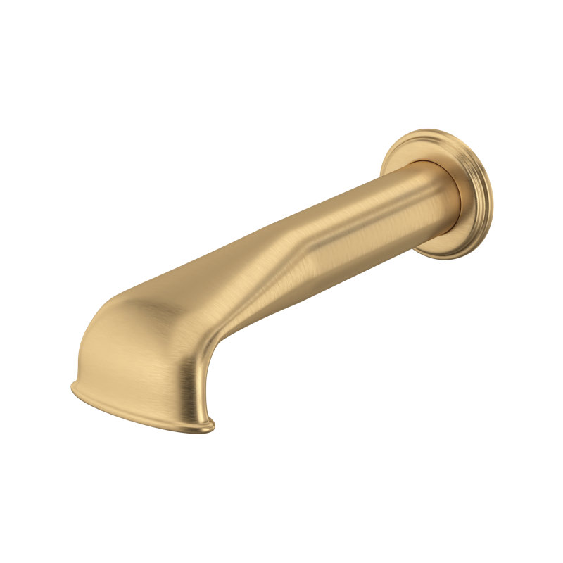 Edwardian™ Wall Mount Tub Spout, Satin English Gold, Without Handles