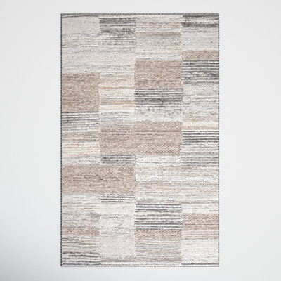 Wyly Natural Ivory Hand-Woven Geometric Rug