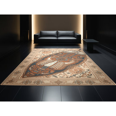 Tapis oriental doux et moelleux Delmont