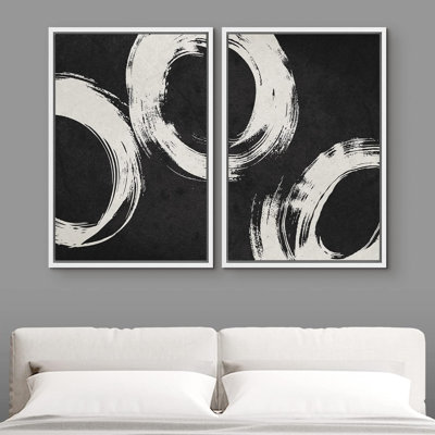 BAW " Paint Stroke Circle Rings " 2 - Pieces