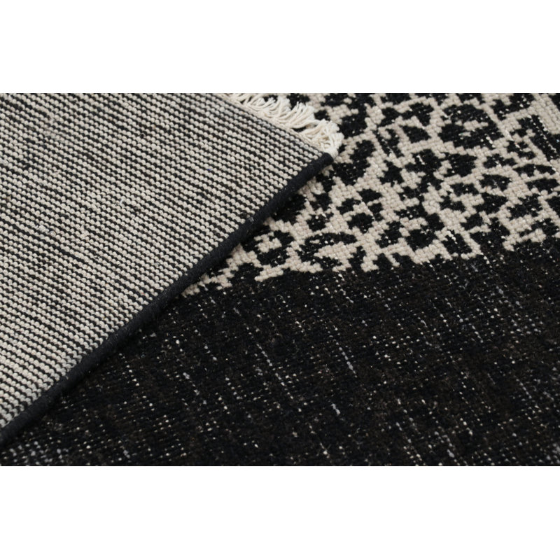 Distressed Homage Abstract Area Rug, Runner 3' x 12'