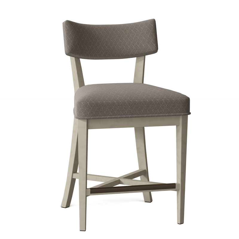 Juliet Upholstered Stool with Solid Wood Frame, Straw (3162 08), Montego Bay, Counter Stool (25.5" Seat Height)