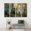 «Bears In The Spring Forest Nature» sur toile, reproduction de 4 pièces