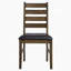 Ensemble de chaises de salle à manger en bois d'hévéa massif et meubles de cuisine revêtus de cuir synthétique brun 2 pièces